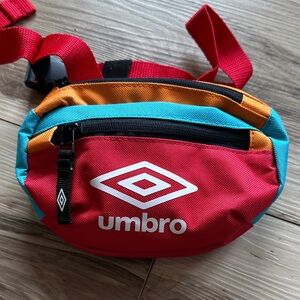 Umbro Red, Orange, and Blue Belt Bag